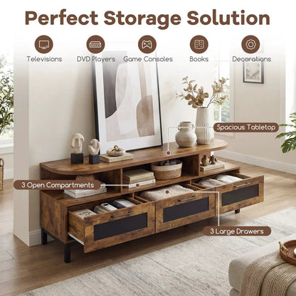 Entertainment Center With Storage Drawers