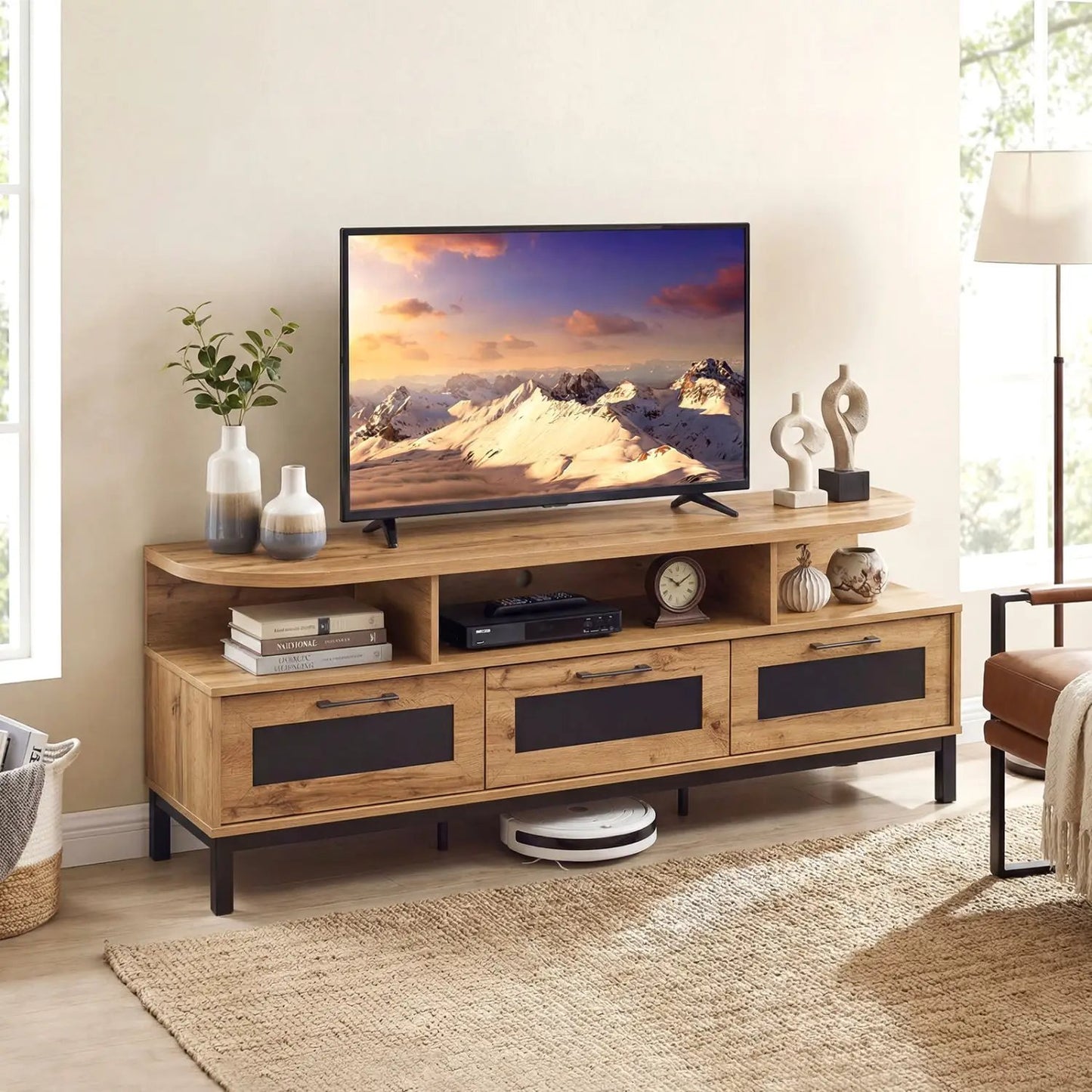 Entertainment Center With Storage Drawers