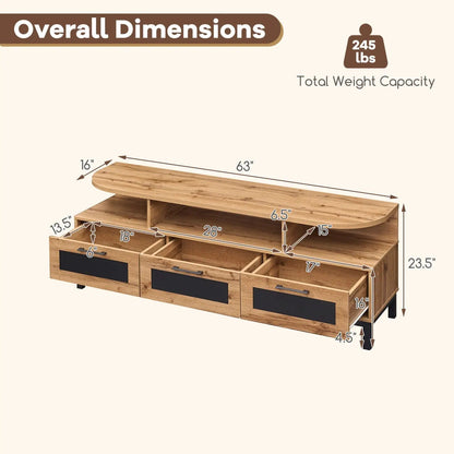 Entertainment Center With Storage Drawers