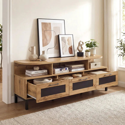 Entertainment Center With Storage Drawers