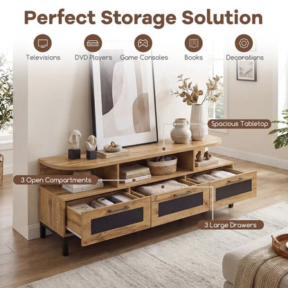 Entertainment Center With Storage Drawers