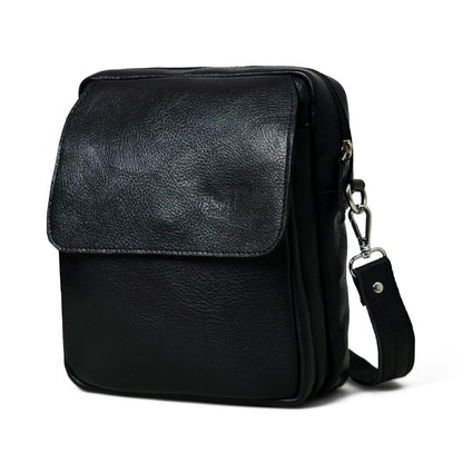 Enzo Black Side Messenger - Tampa Home & Garden Store