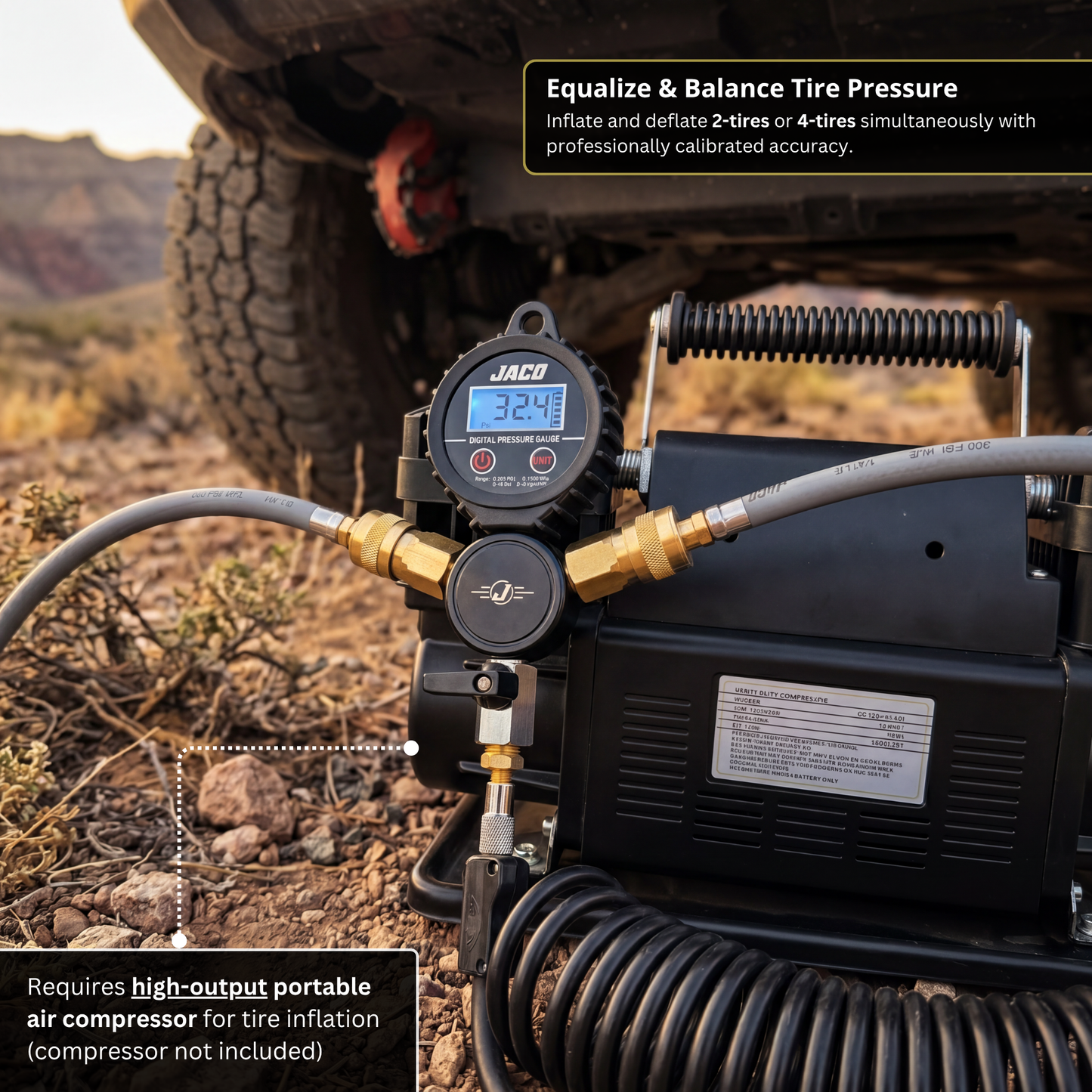 Rapid 4-Tire Inflation/Deflation System with Lightning Air Chucks by JACO for off-road 4x4 on Tampa Home & Garden Store