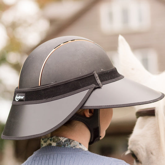 EquiVisor Sport Complete sun visor in matte black with copper trim and adjustable strap on Tampa Home & Garden Store