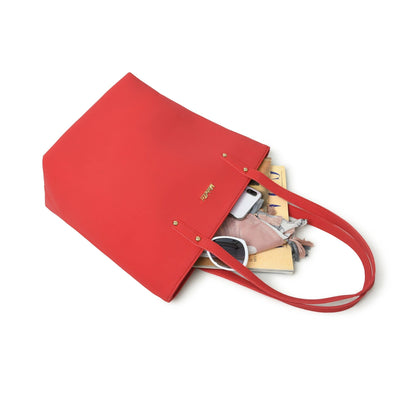 Era Vegan Leather Tote - Coral Red - Tampa Home & Garden Store