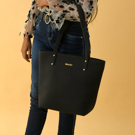 Era Vegan Leather Tote - Midnight Black - Tampa Home & Garden Store