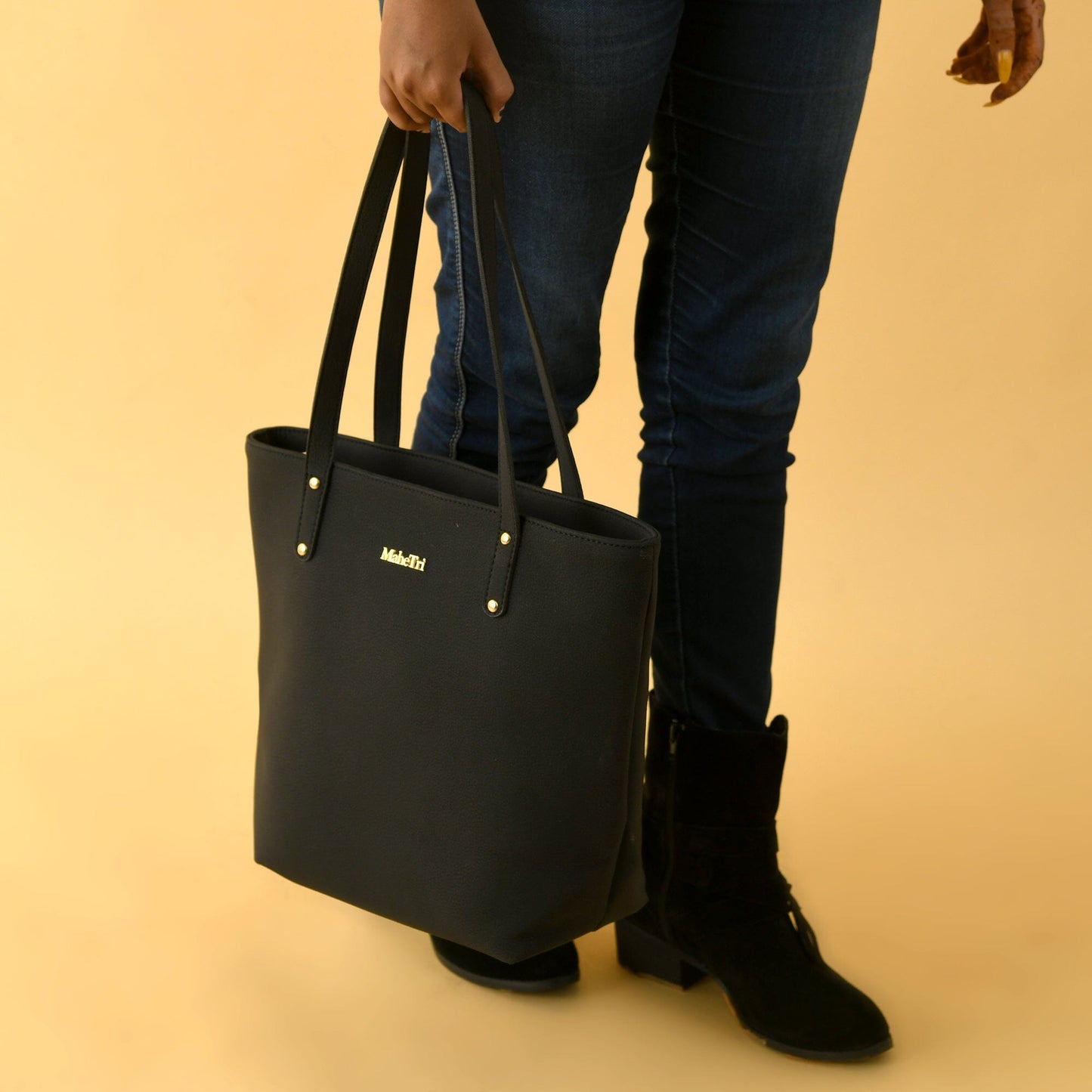 Era Vegan Leather Tote - Midnight Black - Tampa Home & Garden Store