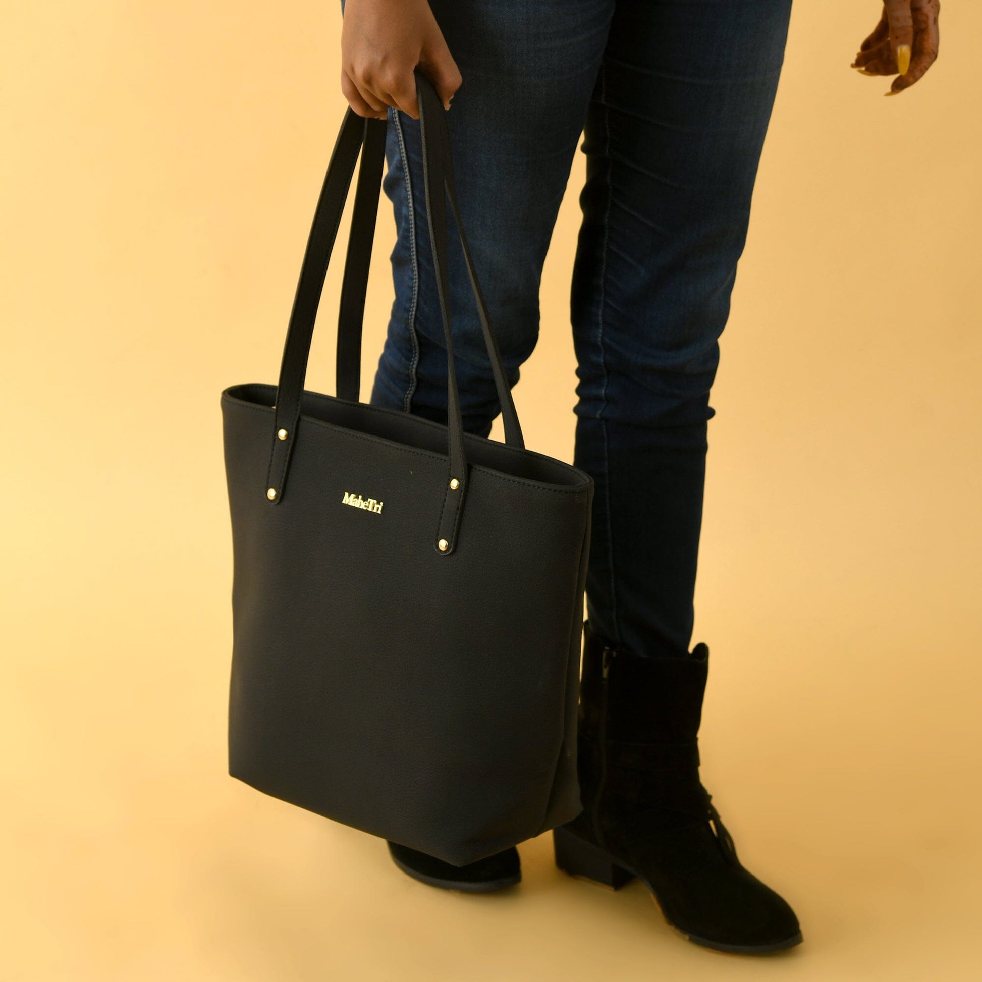 Era Vegan Leather Tote - Midnight Black - Tampa Home & Garden Store