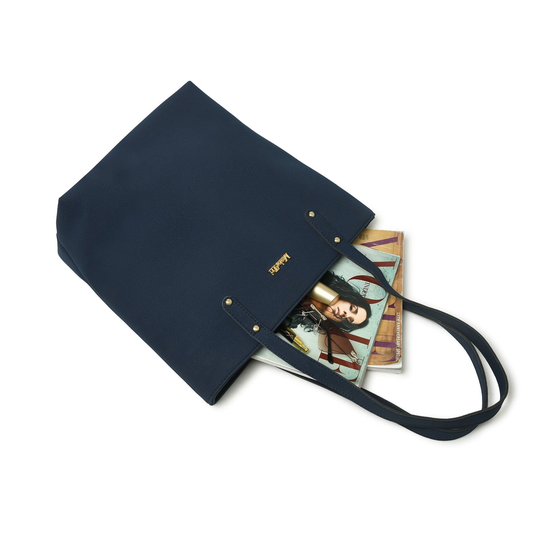 Era Vegan Leather Tote - Navy Blue - Tampa Home & Garden Store