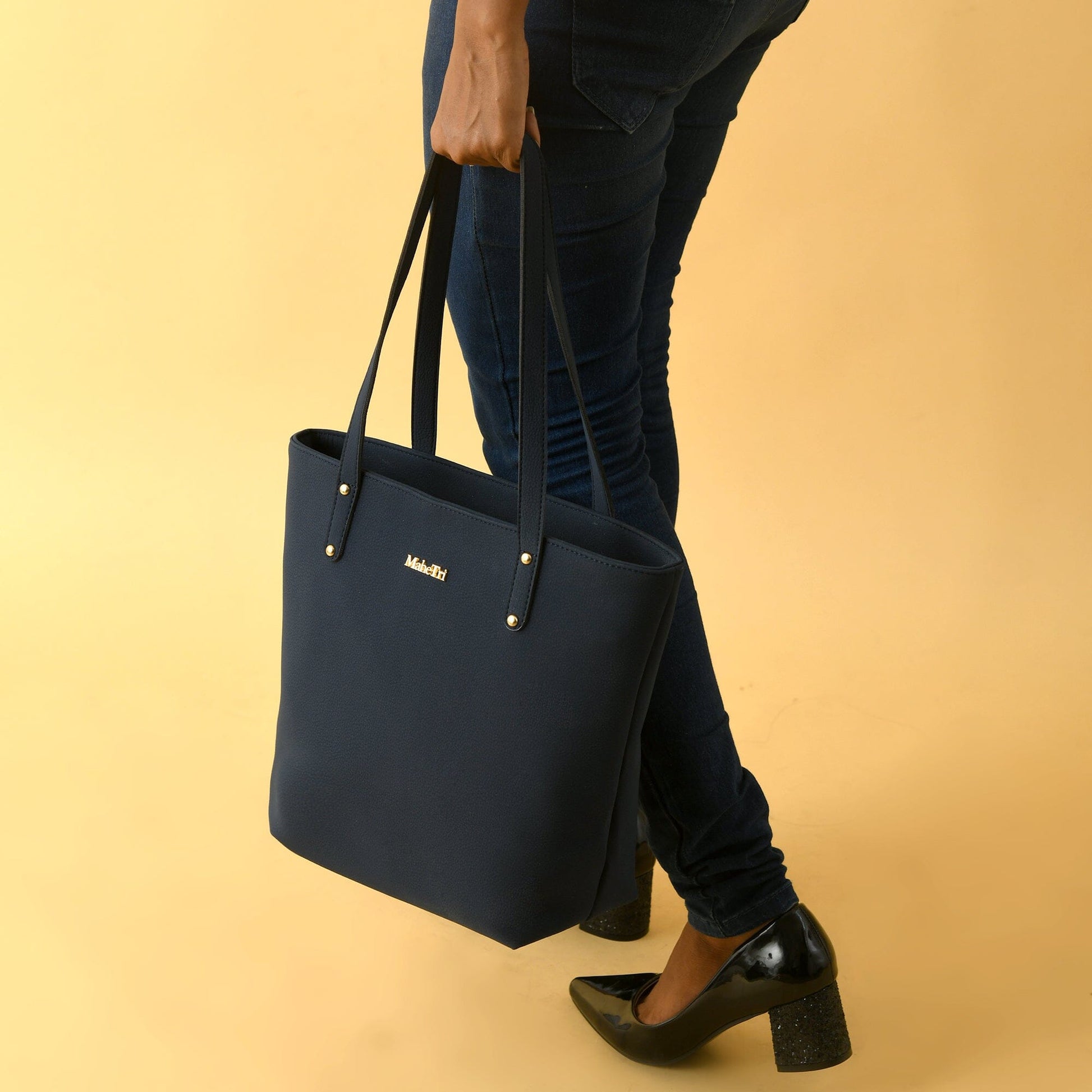 Era Vegan Leather Tote - Navy Blue - Tampa Home & Garden Store