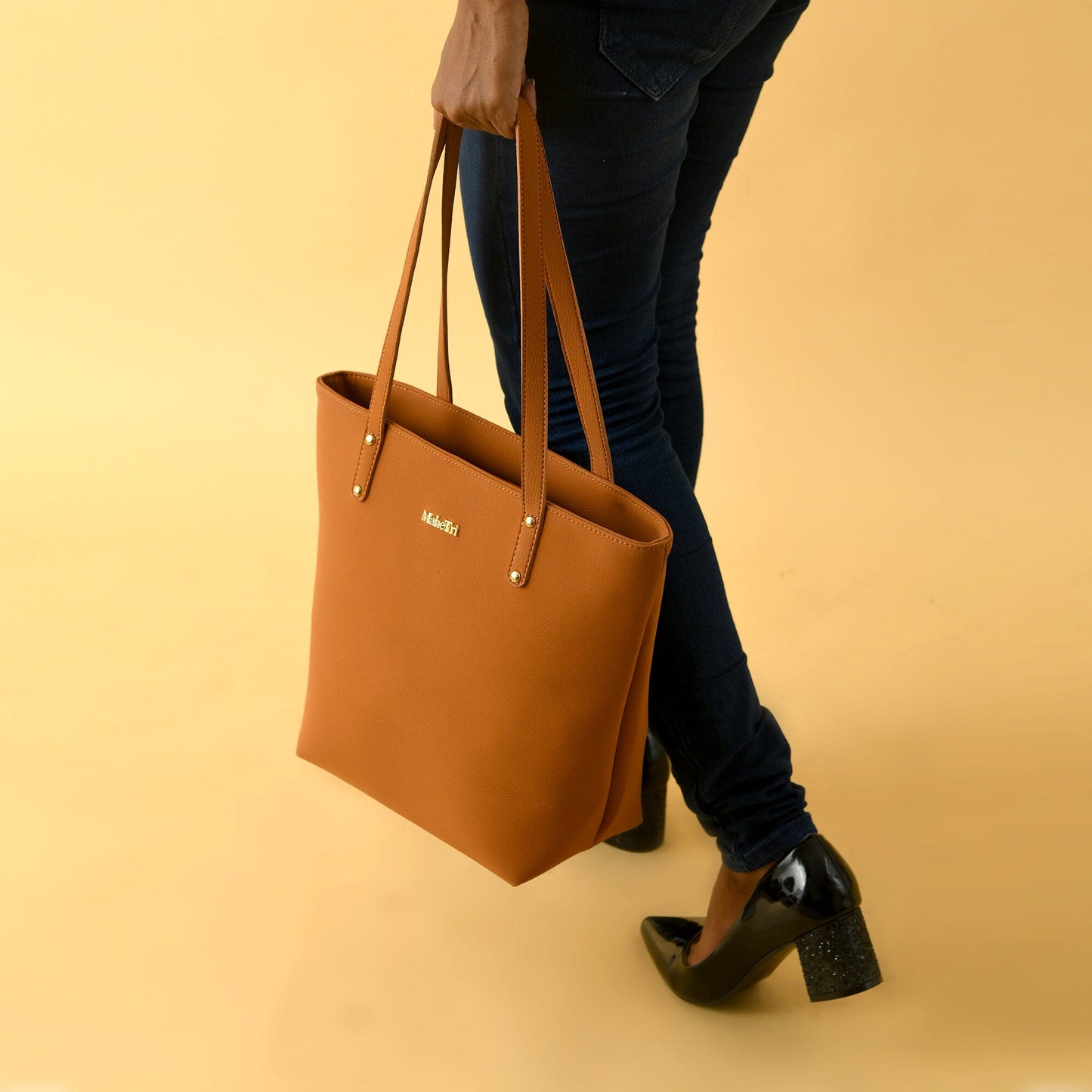 Era Vegan Leather Tote - Tan Brown - Tampa Home & Garden Store