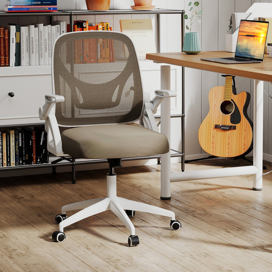 Ergonomic Computer Desk Chair with Lumbar Support and Flip-up Arms - Tampa Home & Garden Store
