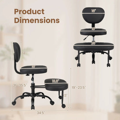 Cross Legged Office Chair With Footrest Ergo