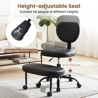 Cross Legged Office Chair With Footrest Ergo