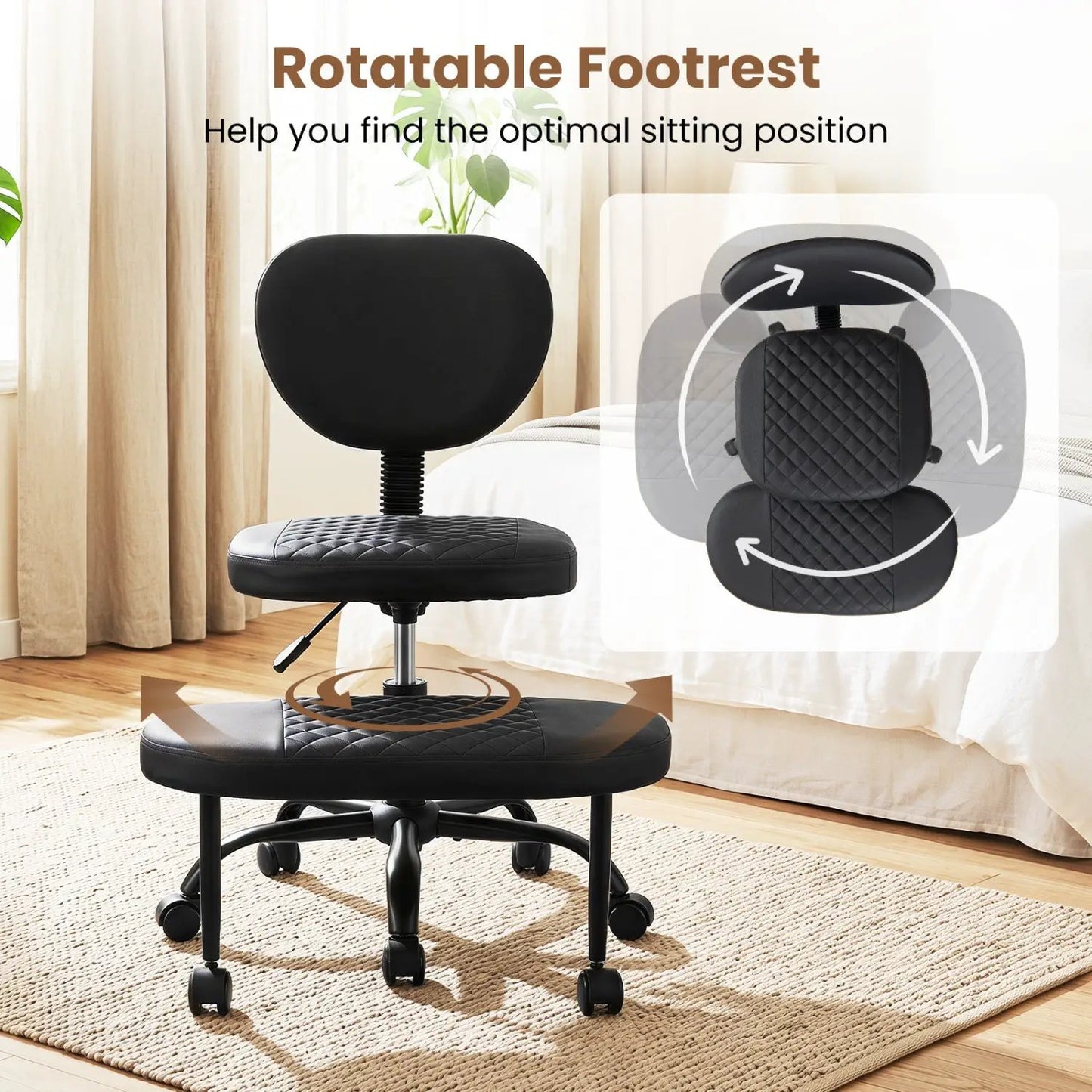 Cross Legged Office Chair With Footrest Ergo