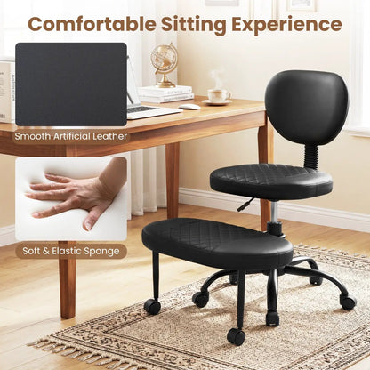 Cross Legged Office Chair With Footrest Ergo