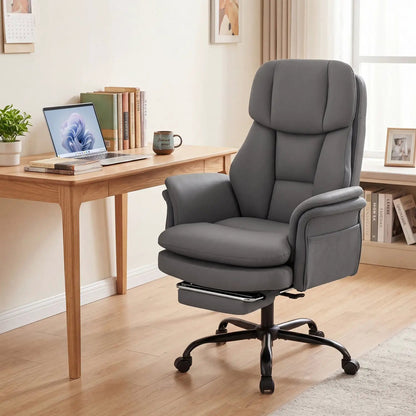 Big and Tall Office Chair with Footrest 500 lbs