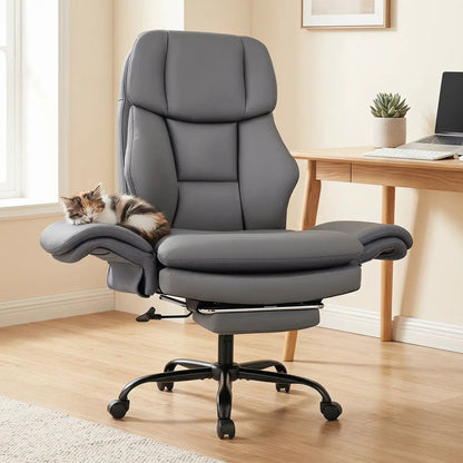 Big and Tall Office Chair with Footrest 500 lbs