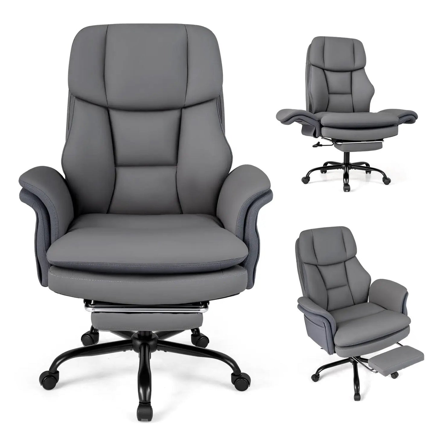 Big and Tall Office Chair with Footrest 500 lbs
