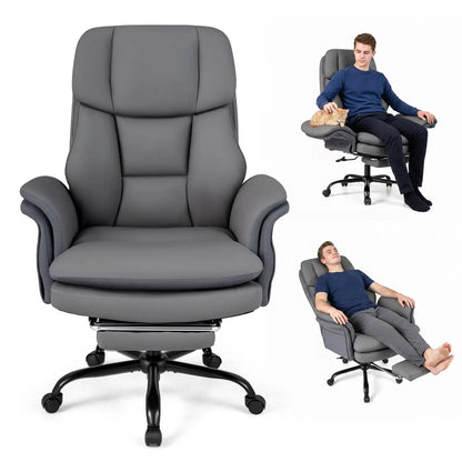 Big and Tall Office Chair with Footrest 500 lbs