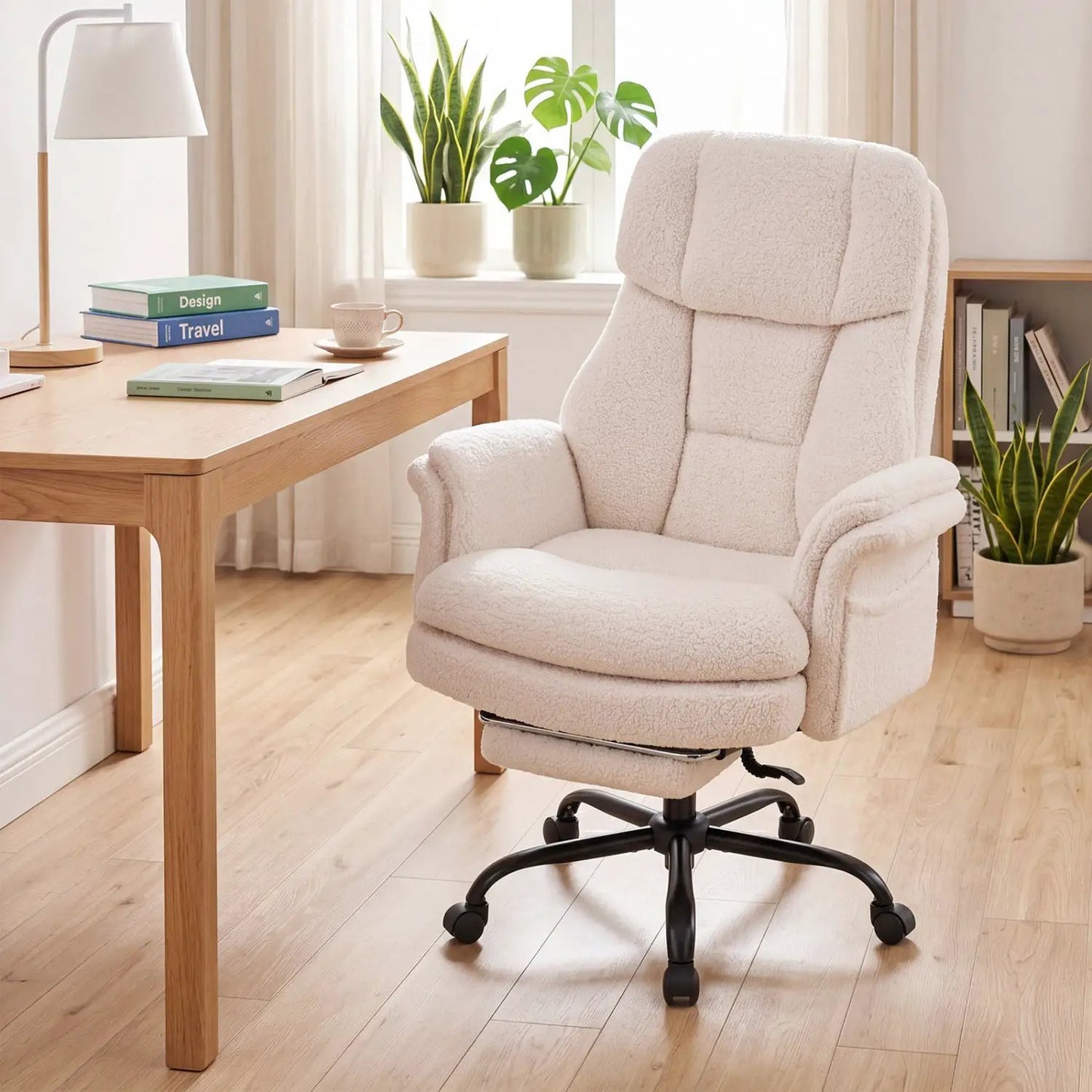 Big and Tall Office Chair with Footrest 500 lbs
