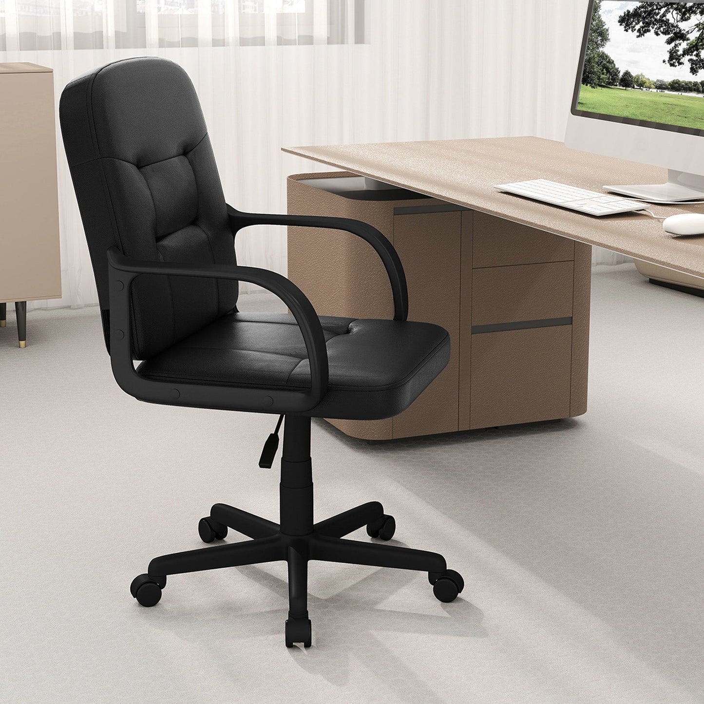 Ergonomic Office Chair with 360-degree Wheels