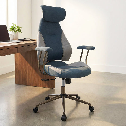 Ergonomic Office Chair Computer Desk Chair with 2D Headrest and Rocking Backrest - Tampa Home & Garden Store