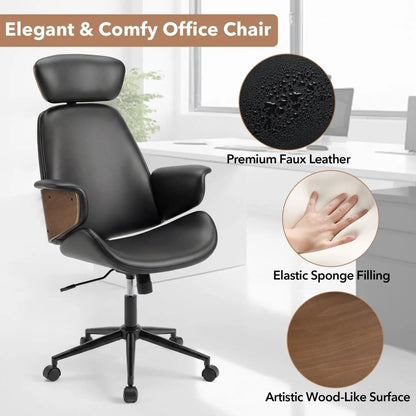 Ergonomic Office Chair With Headrest and Height