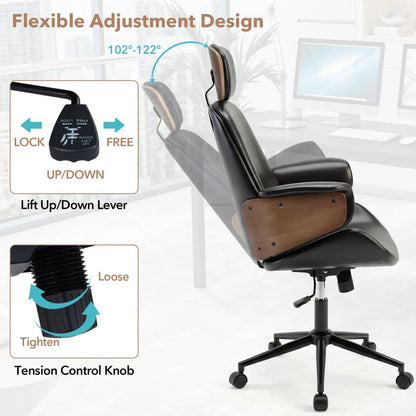 Ergonomic Office Chair With Headrest and Height