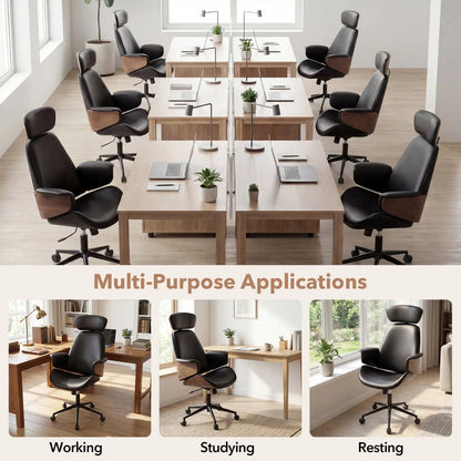 Ergonomic Office Chair With Headrest and Height