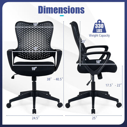 Ergonomic Office Chair with Height Adjustable Back