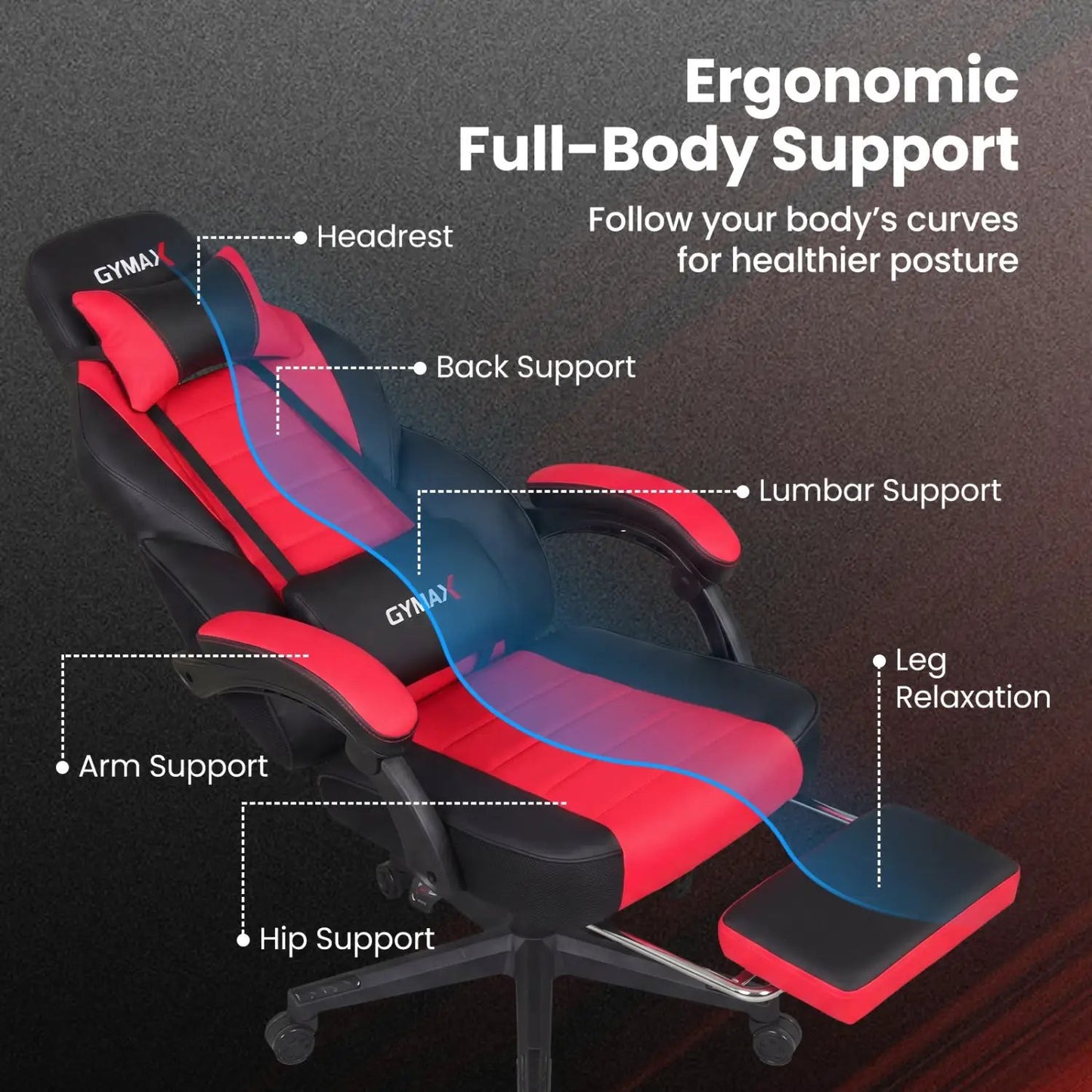 Ergonomic Video Game Chair with Headrest