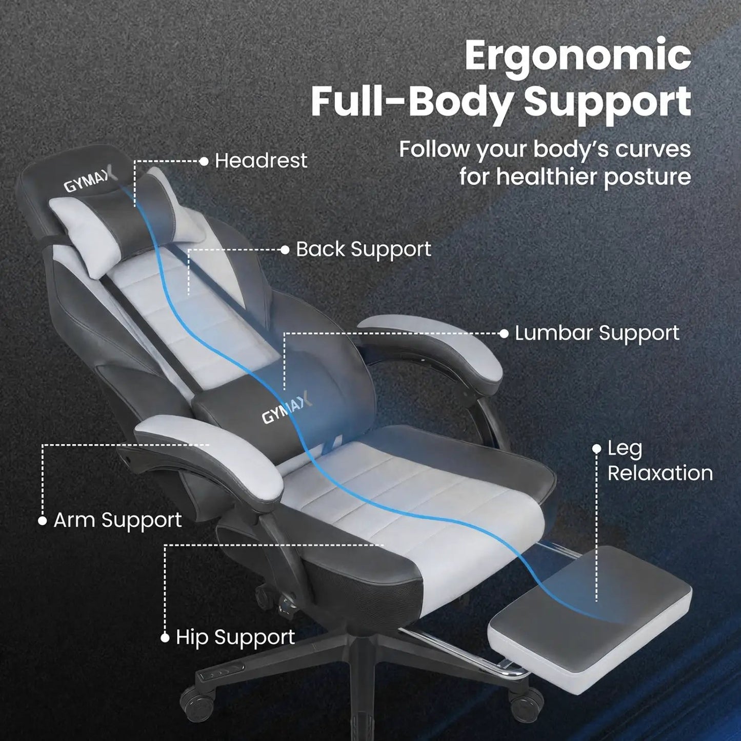 Ergonomic Video Game Chair with Headrest