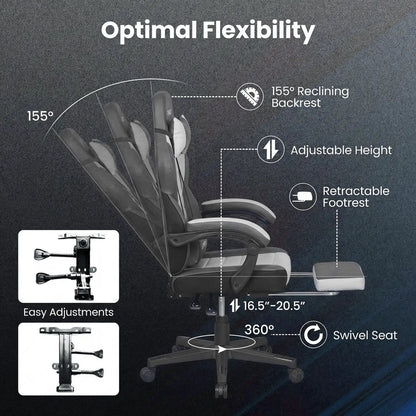 Ergonomic Video Game Chair with Headrest