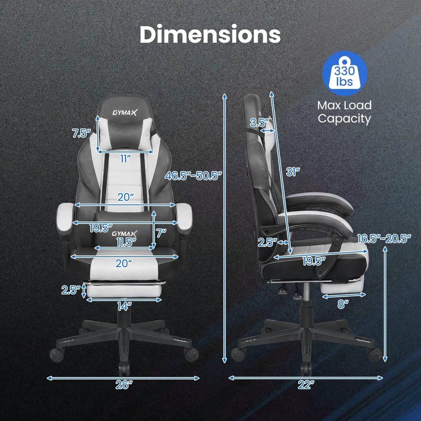 Ergonomic Video Game Chair with Headrest