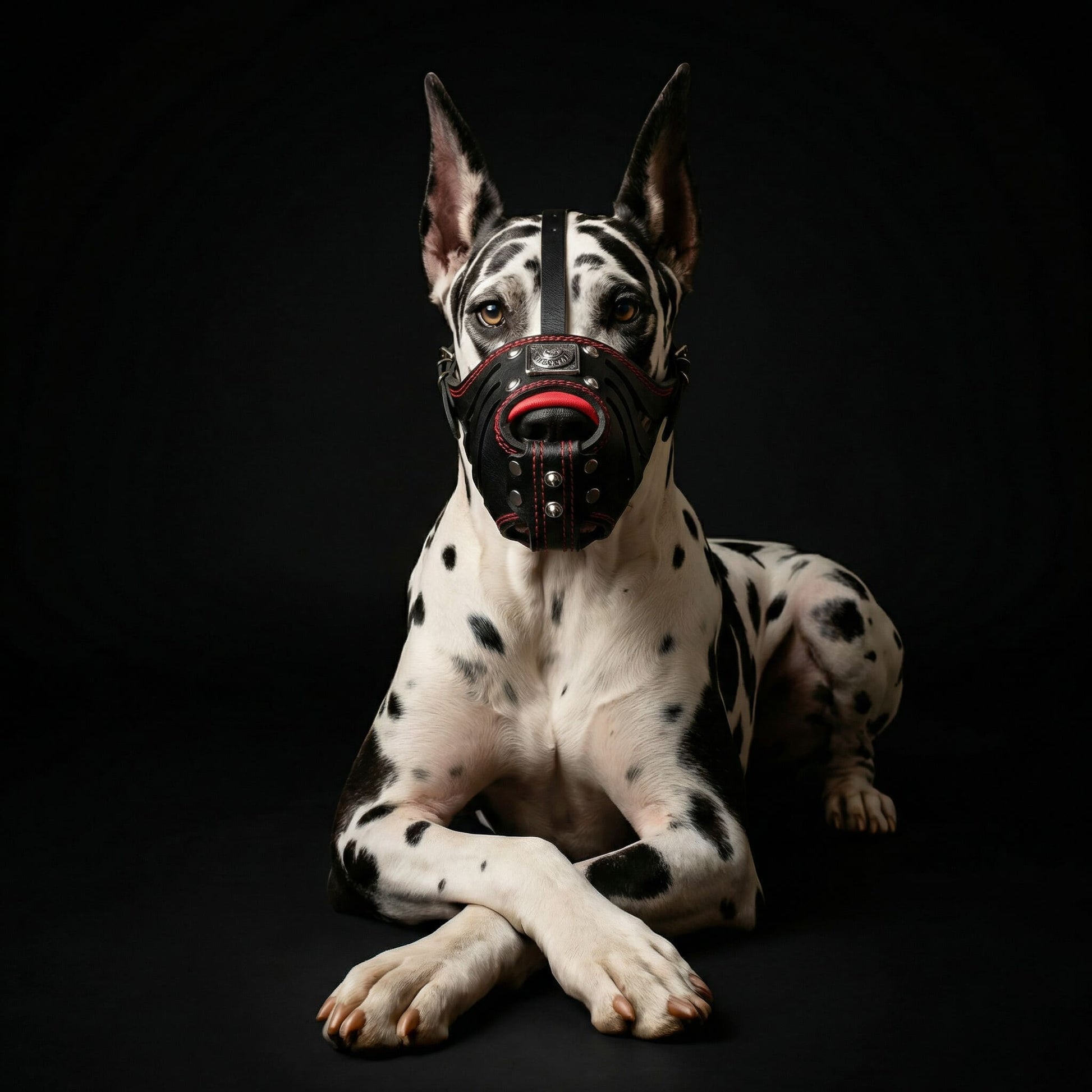 ''Eros'' Basket Muzzle black & red - Tampa Home & Garden Store