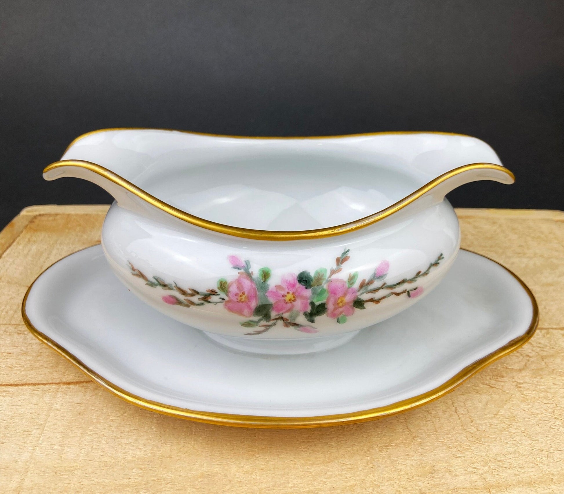 Eschenbach Baronet China Serving Set. Sauce Boat, Three Oval Platters, Egg Cup and Four Shakers with Tray. Germany. Holiday Celebration. - Tampa Home & Garden Store