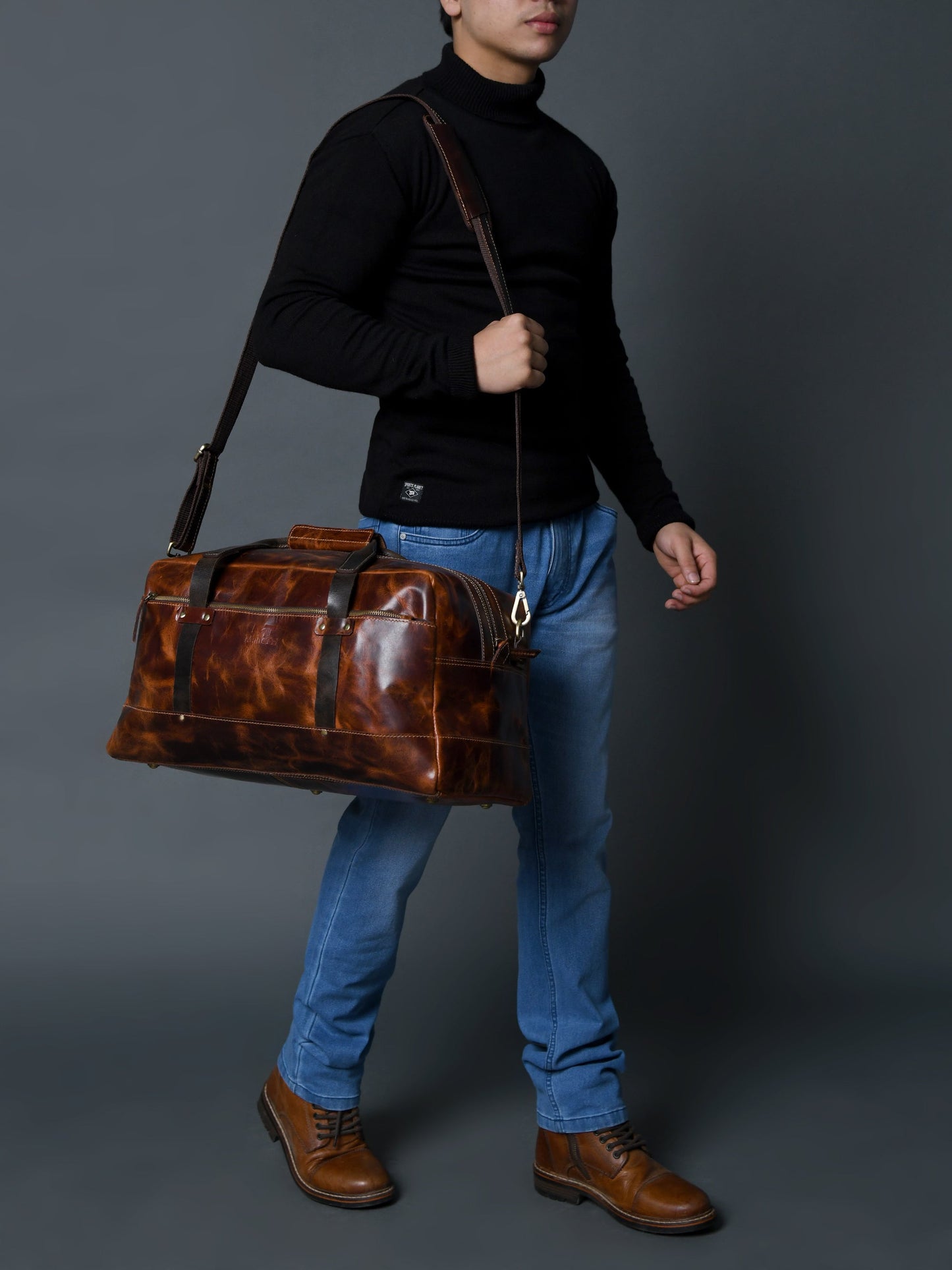 Espresso Elegance Carry on Duffle, Saddle Tan - Tampa Home & Garden Store