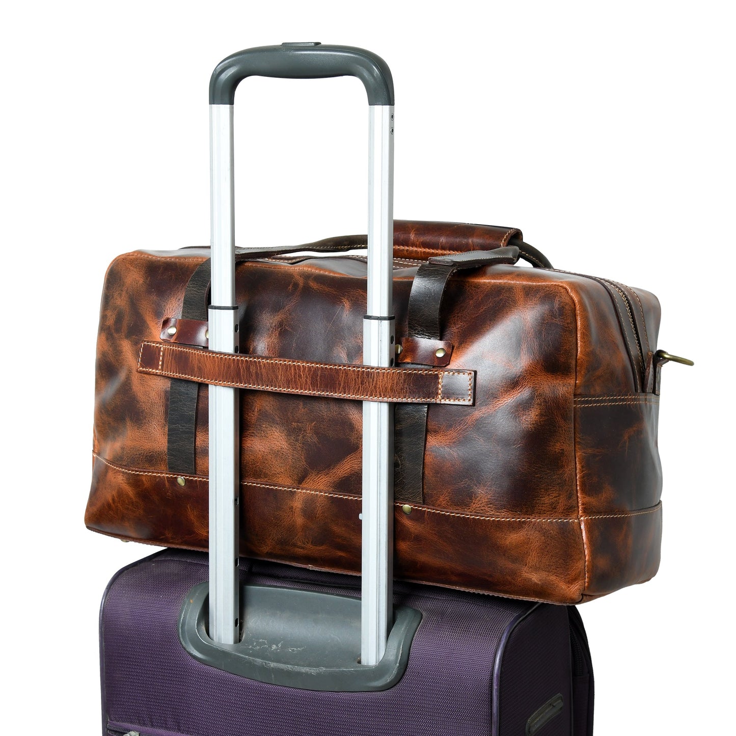 Espresso Elegance Carry on Duffle, Saddle Tan - Tampa Home & Garden Store