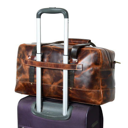 Espresso Elegance Carry on Duffle, Saddle Tan - Tampa Home & Garden Store