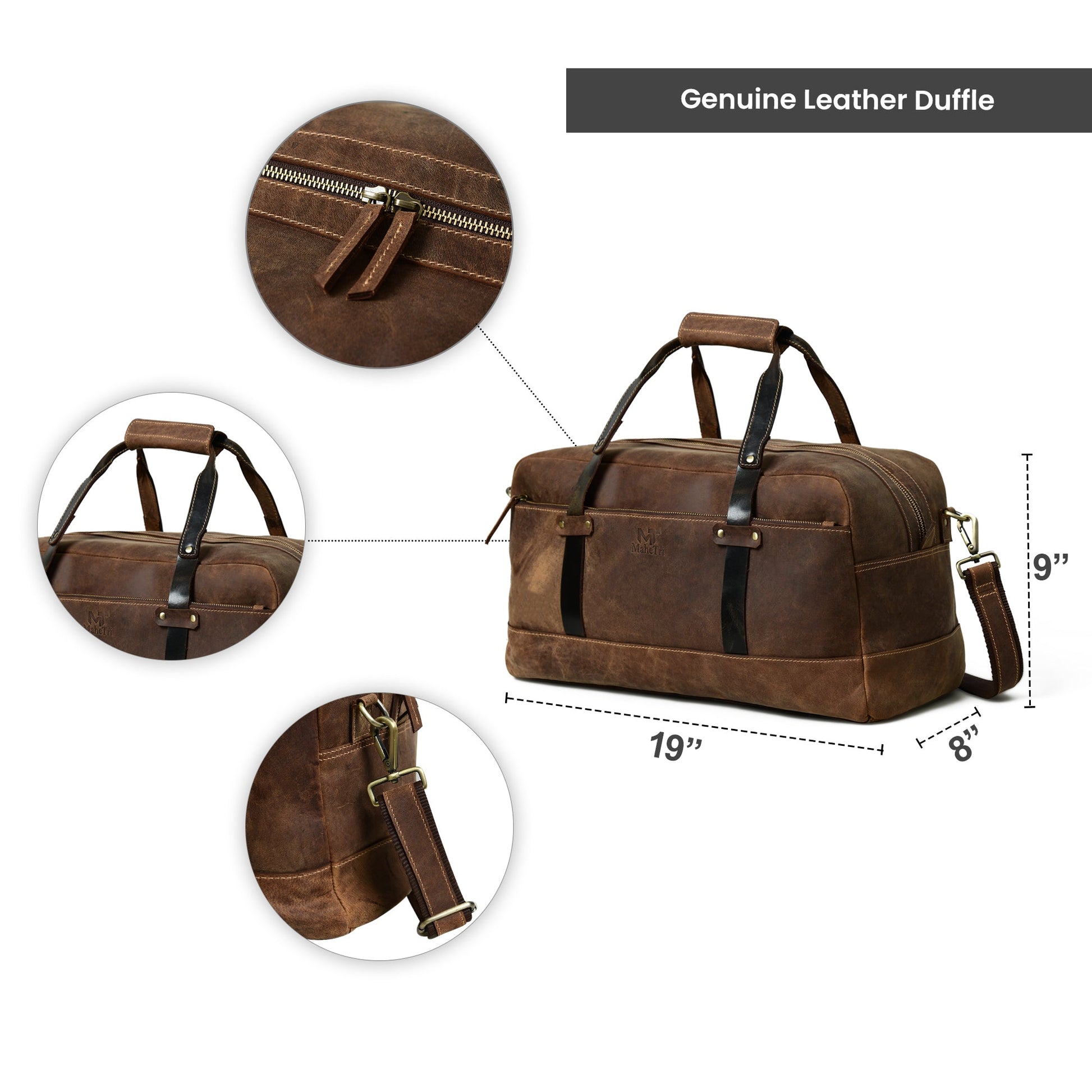 Espresso Elegance Carry on Duffle - Tampa Home & Garden Store