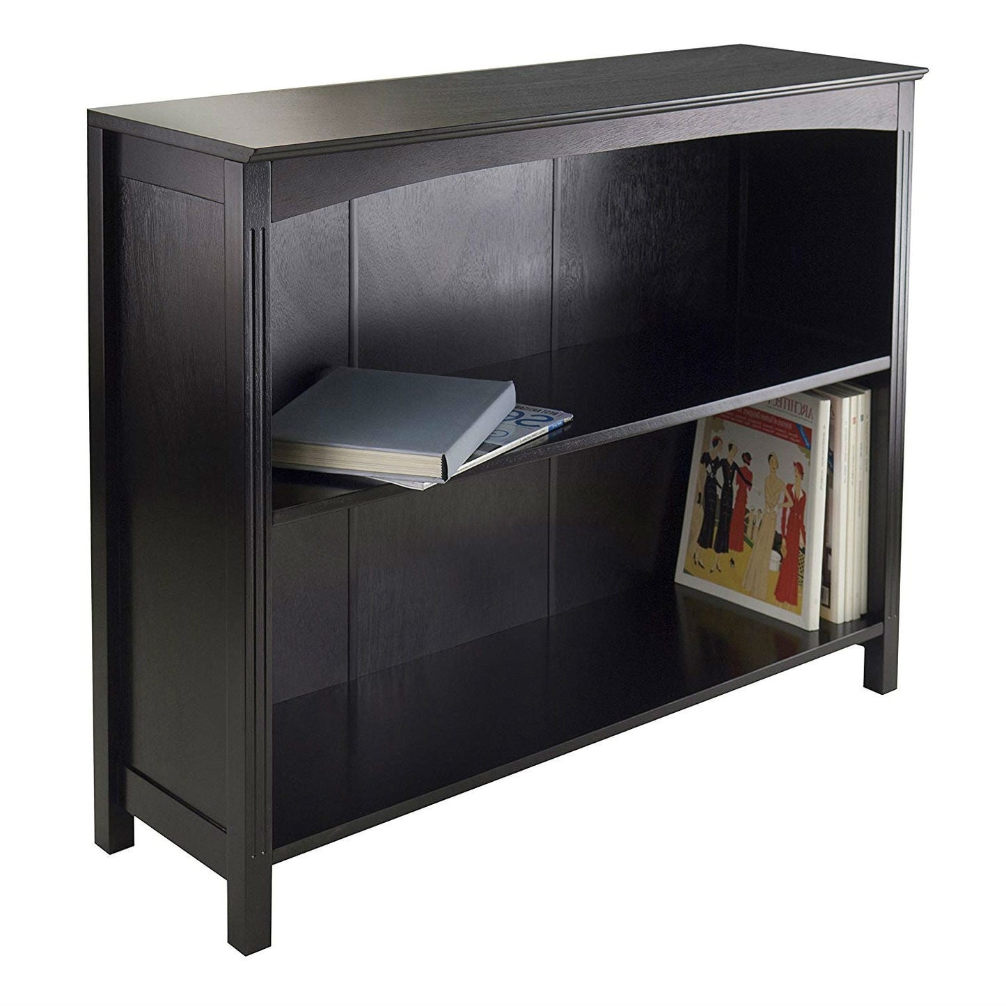 Espresso Sturdy 3 Tier Bookcase Shelf Dresser - Tampa Home & Garden Store