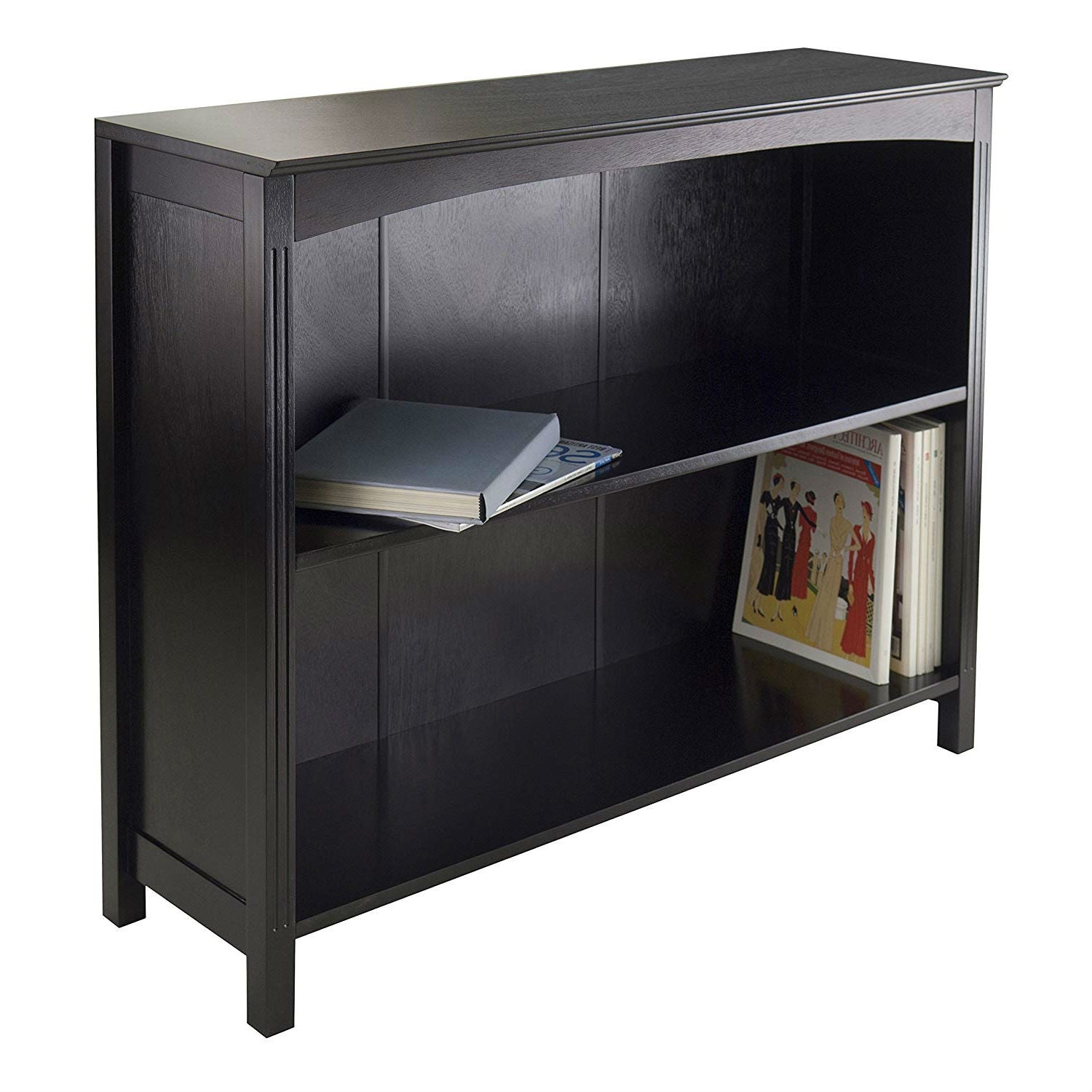 Espresso Sturdy 3 Tier Bookcase Shelf Dresser - Tampa Home & Garden Store