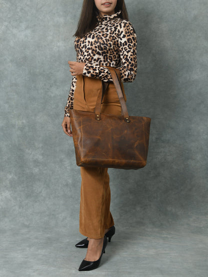Essential Work Tote - Brown - Tampa Home & Garden Store