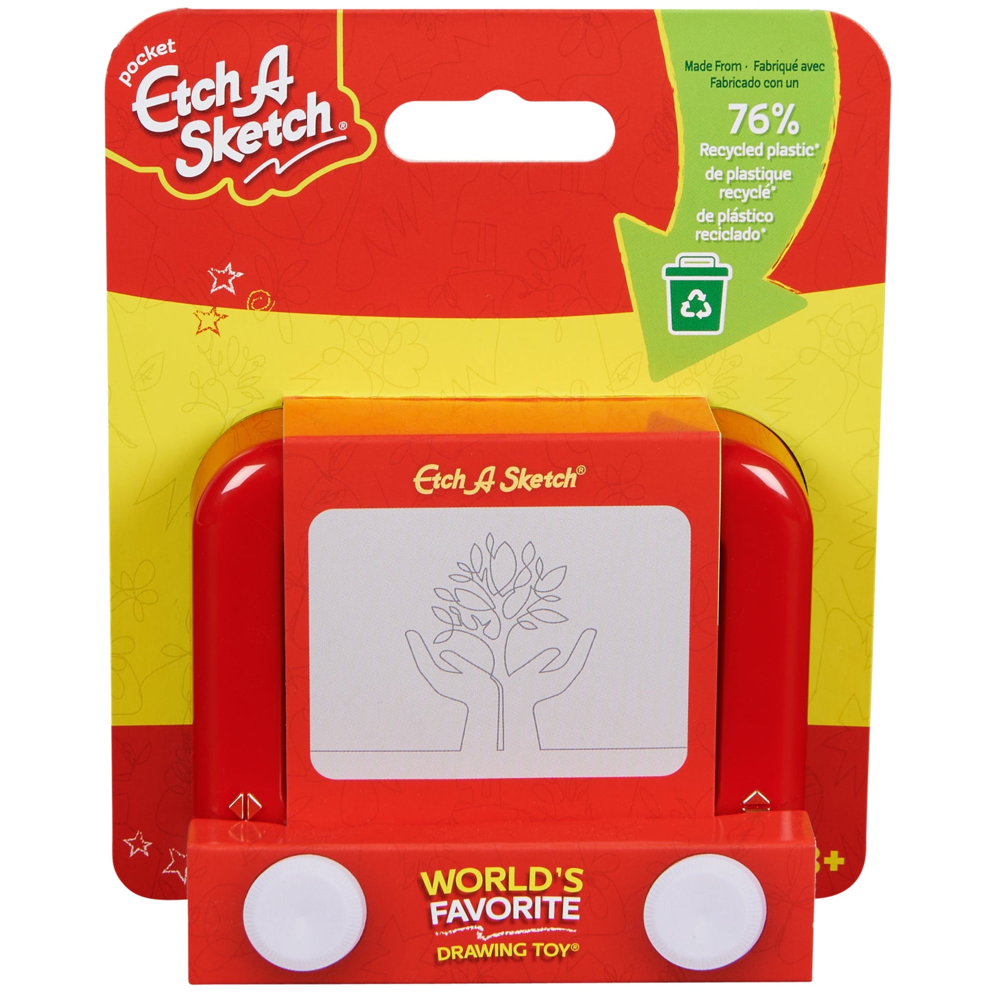 Etch A Sketch Pocket – Classic Magic Screen Drawing Toy Made with 76% Recycled Plastic | Portable, Screen-Free Creativity for Kids Ages 3+ - Tampa Home & Garden Store