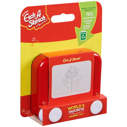 Etch A Sketch Pocket – Classic Magic Screen Drawing Toy Made with 76% Recycled Plastic | Portable, Screen-Free Creativity for Kids Ages 3+ - Tampa Home & Garden Store