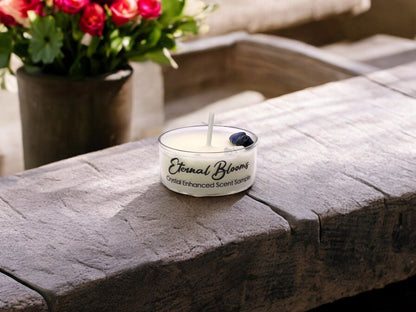 Eternal Blooms, Premium Coconut-Soy Wax Tea Light Crystal Candle, 1oz - Tampa Home & Garden Store