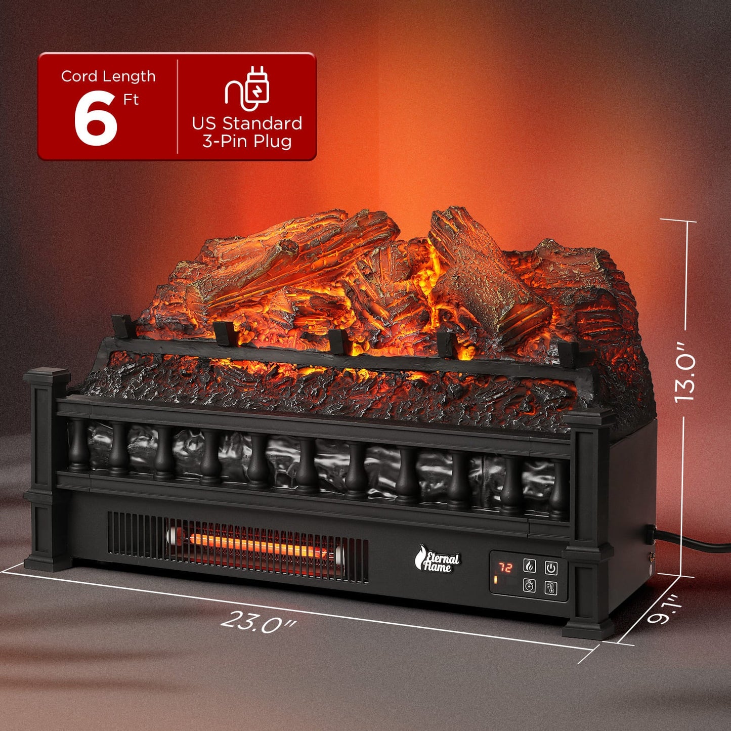 Eternal Flame EF23-LG Electric Fireplace Logs - Tampa Home & Garden Store