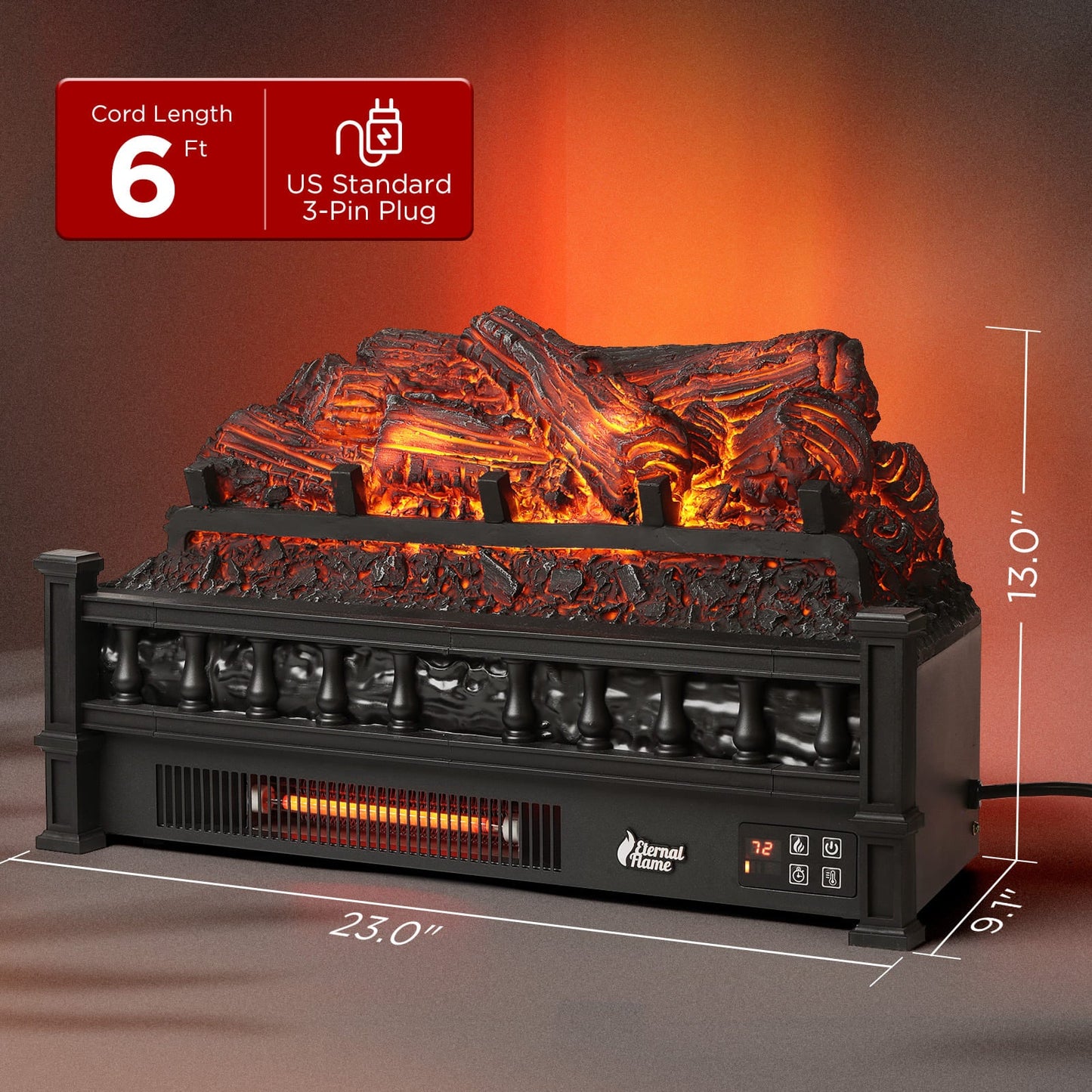 Eternal Flame EF23-PB Electric Fireplace Logs - Tampa Home & Garden Store