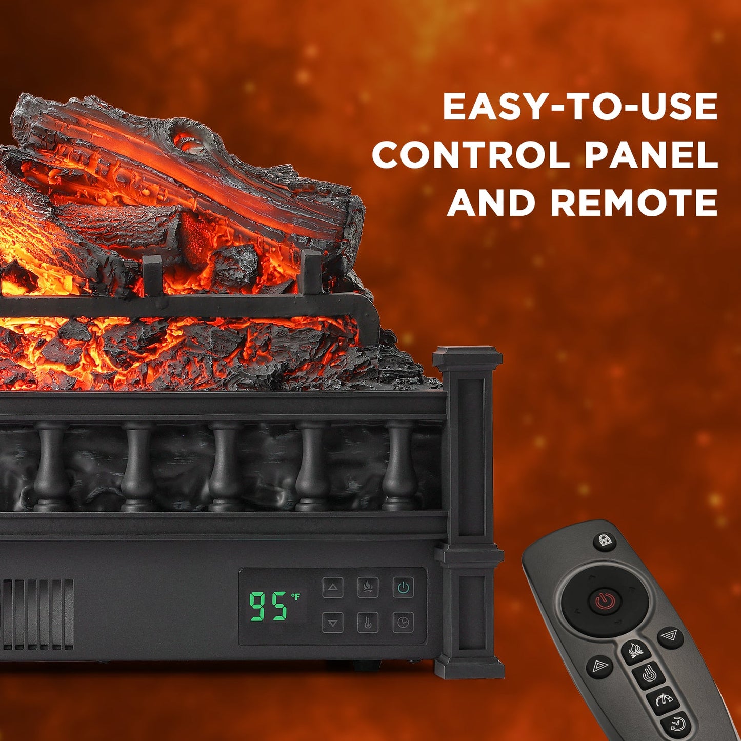 Eternal Flame EF26-LG Electric Fireplace Logs - Tampa Home & Garden Store